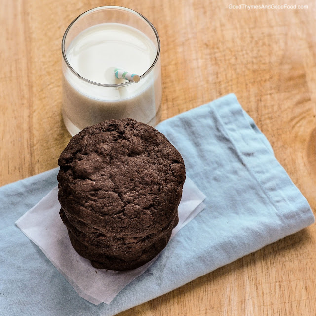 Giant Double Chocolate Cookies