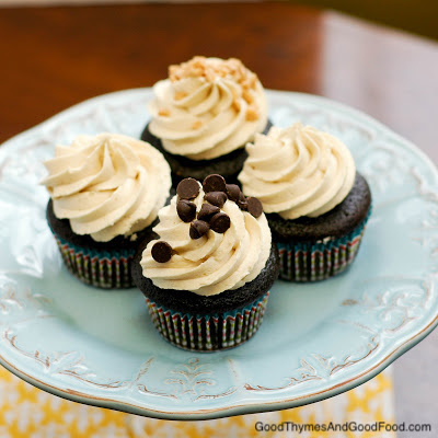 Chocolate Cupcakes with Cookie Dough Buttercream