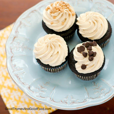 Chocolate Cupcakes with Cookie Dough Buttercream