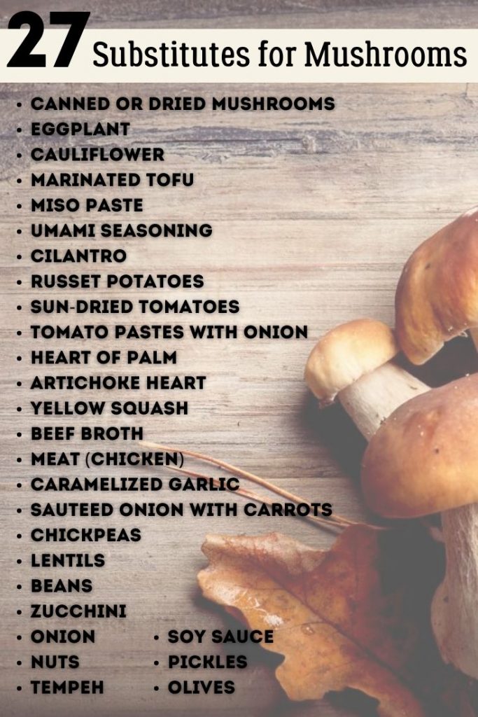 Substitutes for mushrooms
